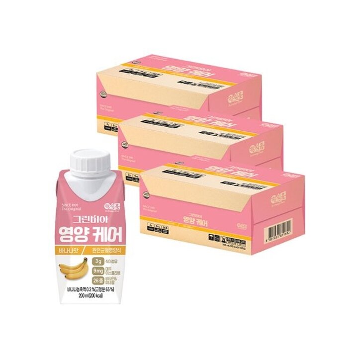 [정식품]그린비아 영양케어 바나나맛 200ml x 54팩