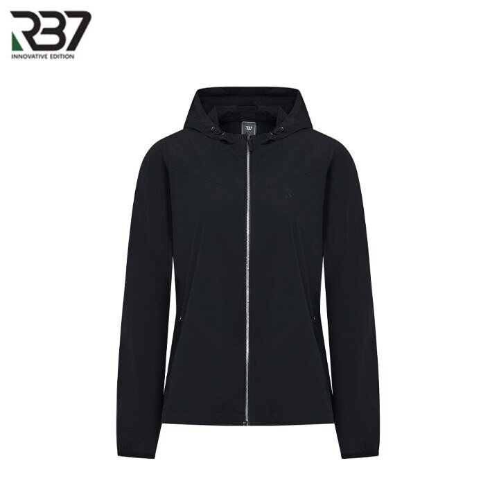 [RB7] 고신축 나일론 후드 여성 바람막이(블랙)