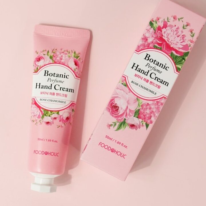 (무배)푸드어홀릭 보타닉 퍼퓸 핸드크림 로즈 캐모마일 50ml /향기좋은