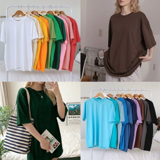 A4468_1MKP [하프클럽/아이우먼]빅사이즈티 X409L604 고급컬러감유넥티셔츠 SE-P424095657