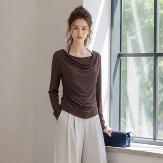 [페이지플린] (정상가43,000)홀터 레이어드 카울넥 티셔츠_P6CTS001C