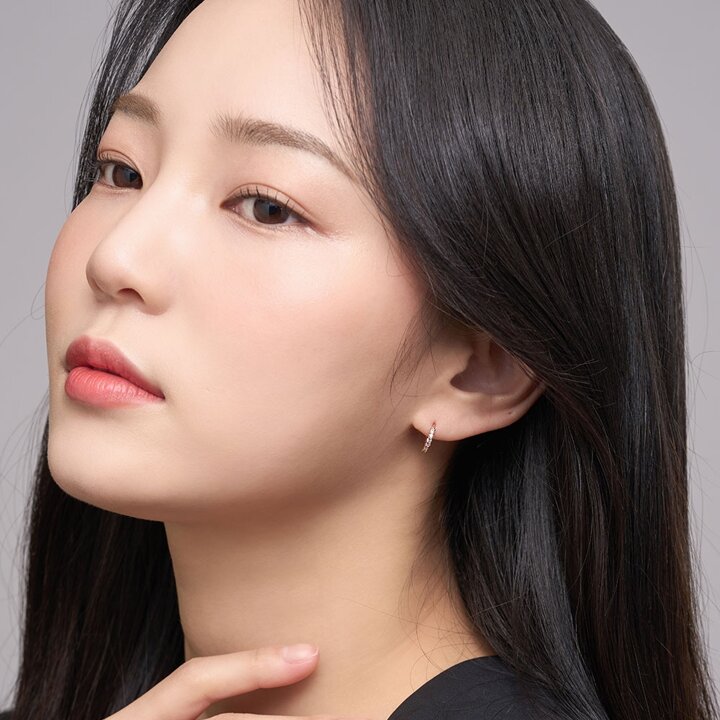 [모아르] 18K 원터치 귀걸이 금귀걸이 4발 스톤