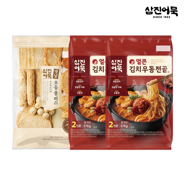 [G][삼진어묵] 옛날모듬플러스 + 얼큰 김치우동전골 x 2개