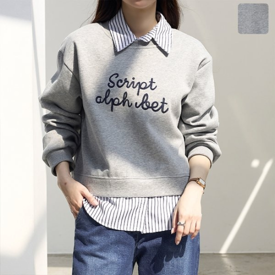 몰렌 셔츠 자수 맨투맨