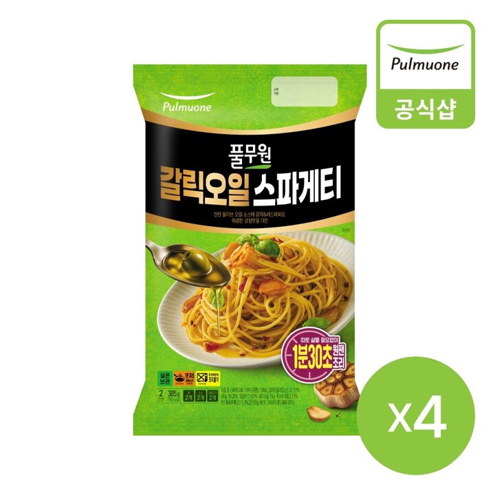 풀무원 갈릭오일 스파게티 2인(384.8g)X4개