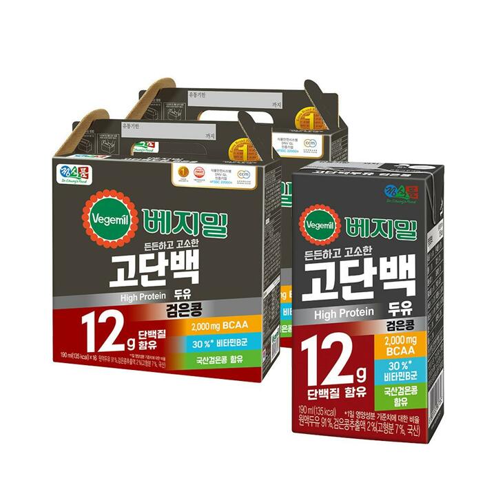 [베지밀] 고단백두유 검은콩 190mlx32팩
