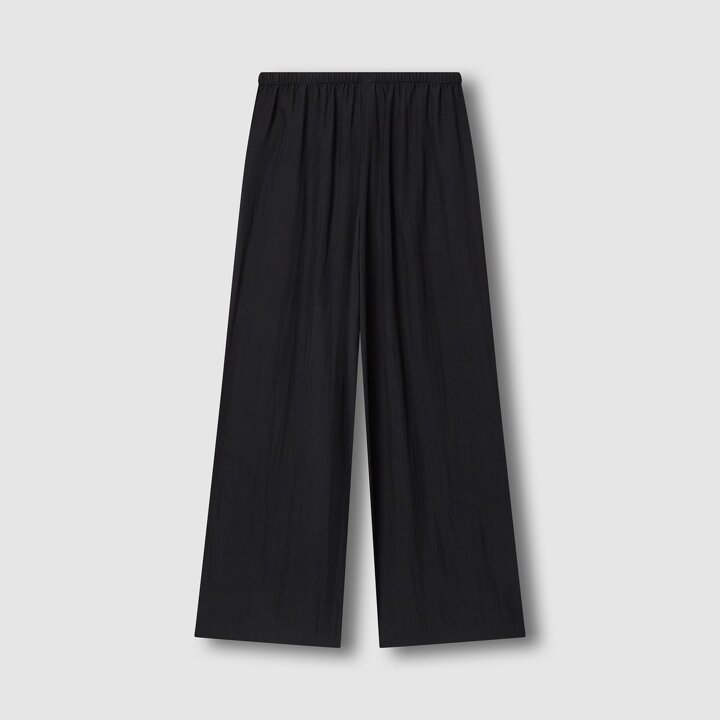 [JAJU/자주] 여 크링클 스트링 와이드 팬츠_블랙