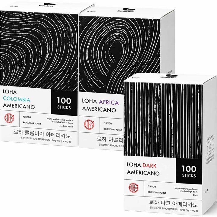 로하 다크+아프리카+콜롬비아 총 300T 스틱커피