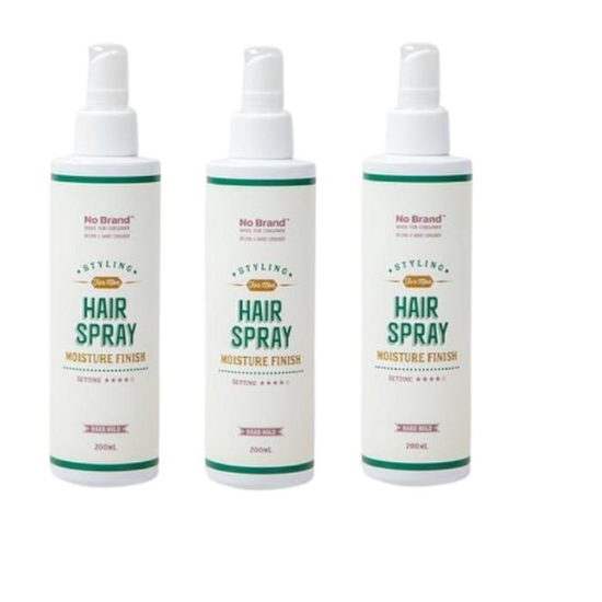 [노브랜드] 노 브랜드 강력한 세팅력 스타일링 헤어스프레이200mLx3 총600ml Nobrand