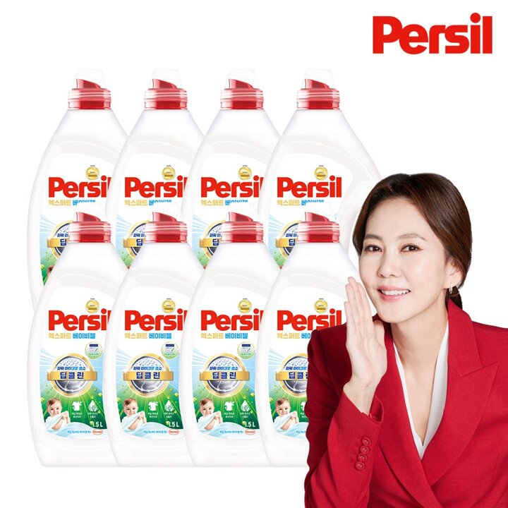 퍼실 마이크로 효소 베이비젤 1.5L x 8개 (일반/드럼 겸용)
