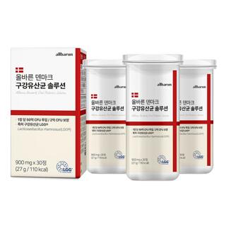 올바른 덴마크 구강유산균 솔루션 30정 3개 (총 90정 3개월분)
