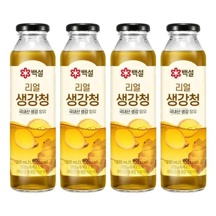 CJ 백설 리얼생강청 310ml x4개