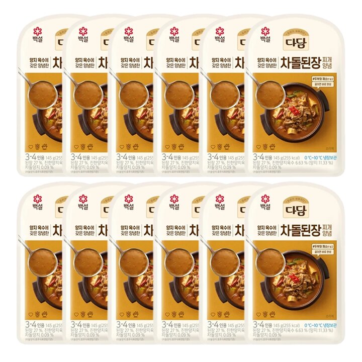 CJ 백설 다담 차돌된장찌개양념145g x12개