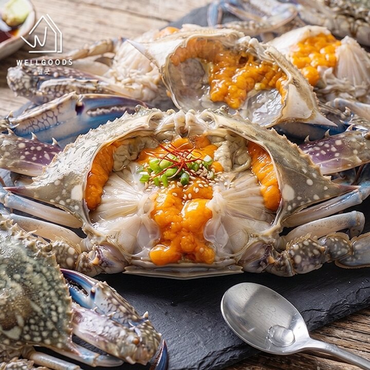 [웰굿] 국내산 신선하고 알찬 활 암꽃게 1kg(5-6마리,대)