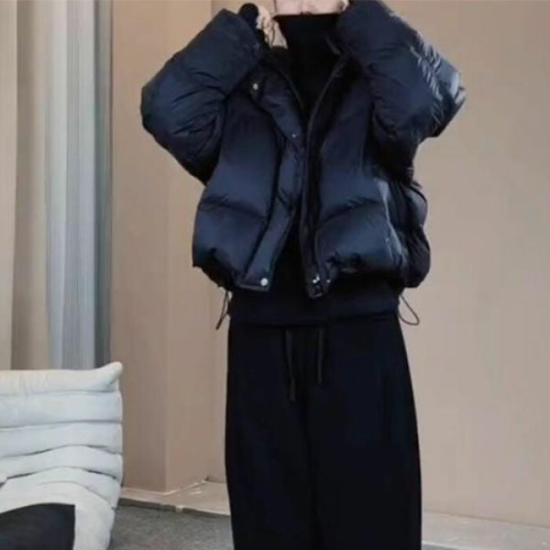 슈팅스타 / 캐주얼 트랜디 후드넥 숏 크롭 패딩