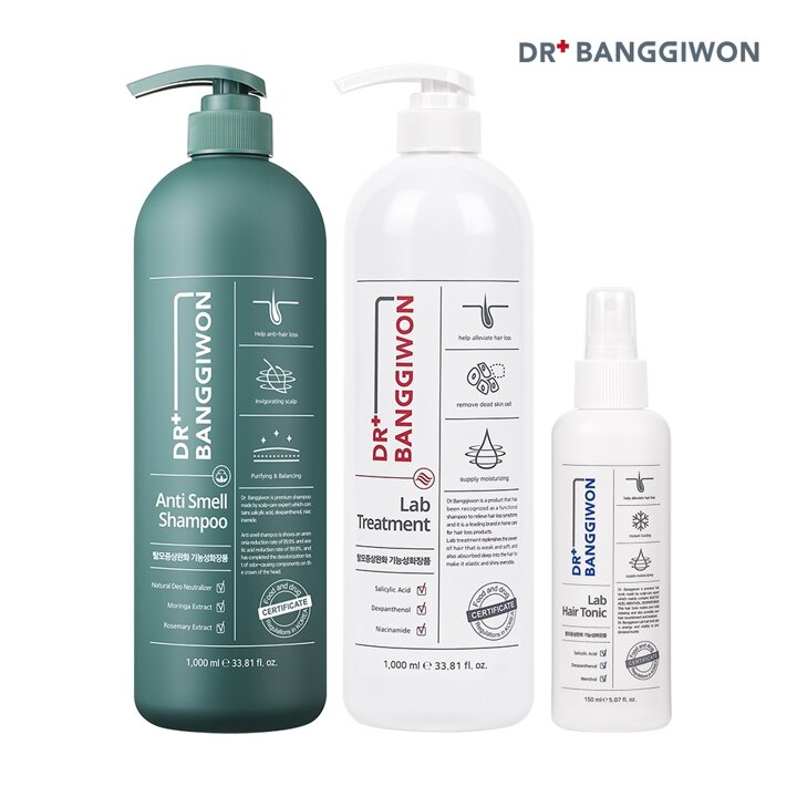 [닥터방기원] 안티스멜 1L+랩 트리트먼트 1L+랩 헤어토닉 150ml
