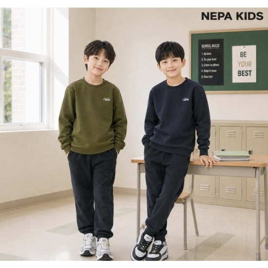 신세계백화점몰_통합출고(6009_W000000002) (신세계의정부점)활동성이 높은 아이들에게 추천 기모 폴리 트레이닝 세트 KL75954