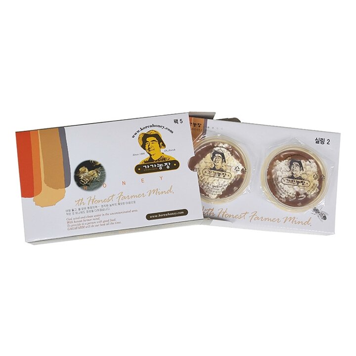 국내산 토종방식 꿀 실링벌집꿀110g x 2구 (총220g)