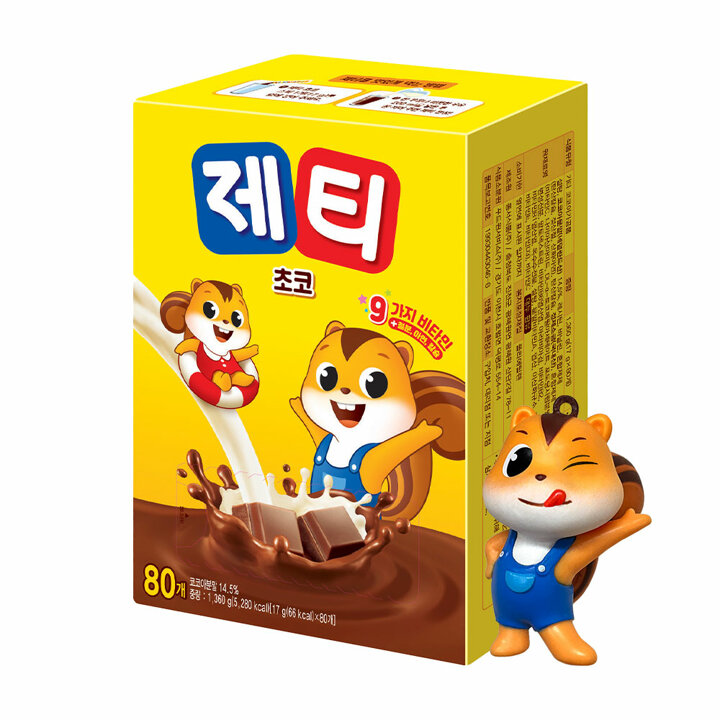 동서 제티 초콜렛맛 80T+제티 키링