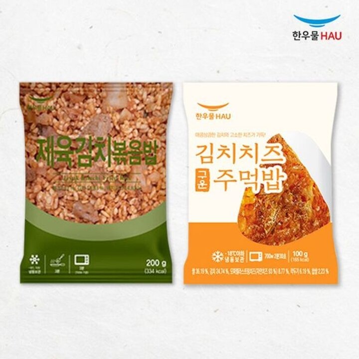 한우물 한끼해줘 혼합밥세트 (제육김치볶음밥 200g + 김치치즈구운주먹밥 100g) x..[33771457]