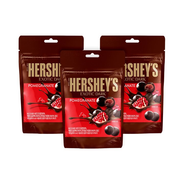 허쉬 다크초콜릿 석류 100g x 3입