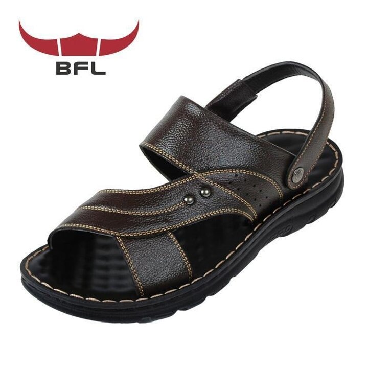 BFL 브라운 남성 캐주얼 가죽 샌들 슬리퍼 겸용 303 (2589708A)