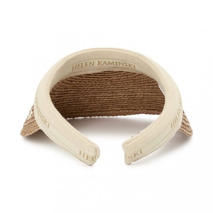 헬렌카민스키 비앙카 10 여성 바이저 HAT50265 NOUGAT NATURAL LOGO