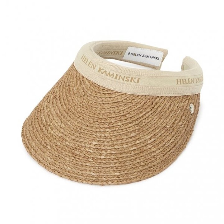헬렌카민스키 비앙카 10 여성 바이저 HAT50265 NOUGAT NATURAL LOGO