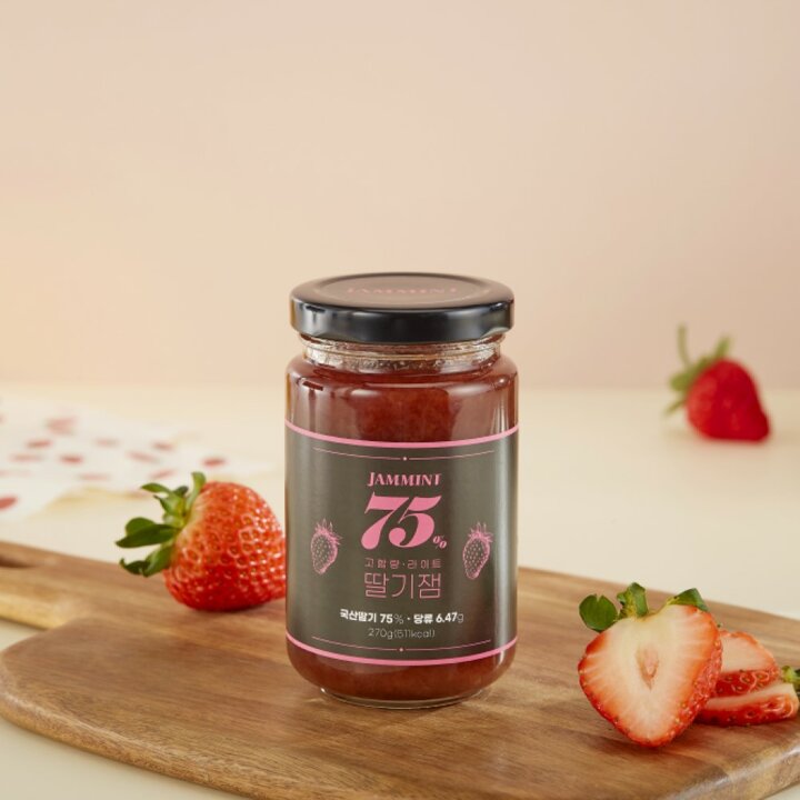 잼민트 75 고함량 라이트 과일잼 2종 골라담기(딸기잼, 블루베리잼)