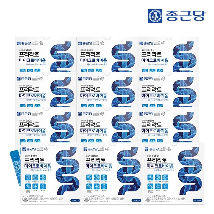 종근당 프리락토 마이크로바이옴 30포 12박스 / 프로 신바이오틱스 모유유래유산균 마이크로바이옴