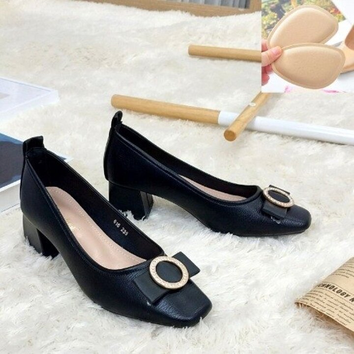 제이시 5cm 소가죽 여성구두 볼넓은 리본 펌프스 K262