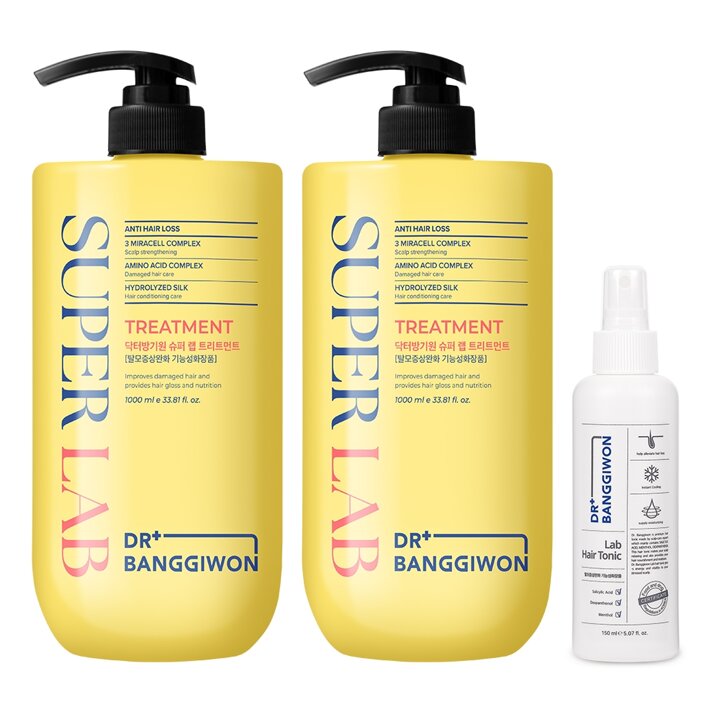 닥터방기원 슈퍼랩 탈모 트리트먼트 1L 2개+랩헤어토닉150ml 1개