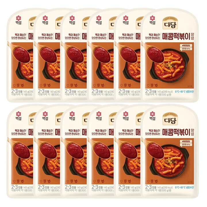 CJ 백설 다담 매콤떡볶이양념140g x12개