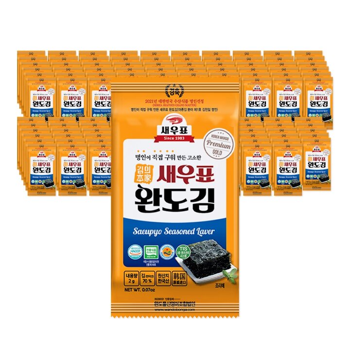 [G] 새우표 완도 도시락김 2g x 120봉