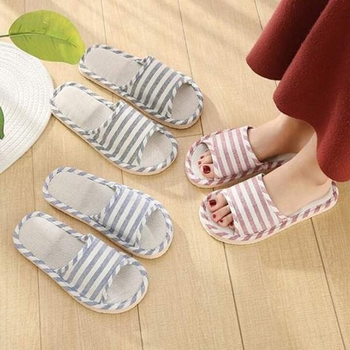 실내화 층간소음방지 거실화 여름 린넨 슬리퍼