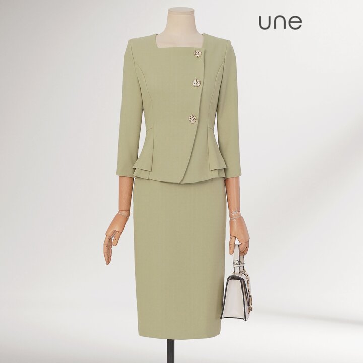 윈(une) [77까지]럭셔리클래식 자켓레이어드원피스