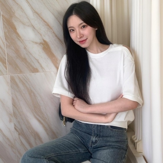 [다잇템] 여자 세미크롭 펌킨 반소매 원숄더트임 맨투맨20151356588872