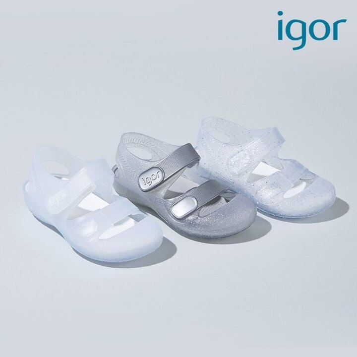 (신세계강남점)[IGOR] 이고르 본디 화이트,글리터 화이트,실버 키즈젤리슈즈 아동젤리슈즈