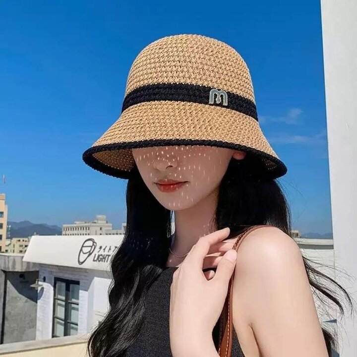 여성M라탄스타일버킷햇벙거지모자여름모자휴양지모자
