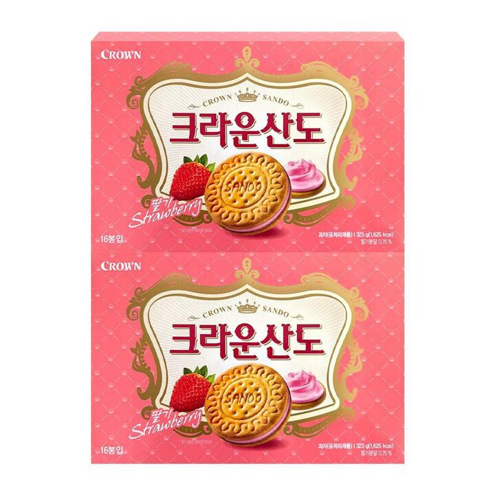 크라운산도 딸기크림 323g 2개