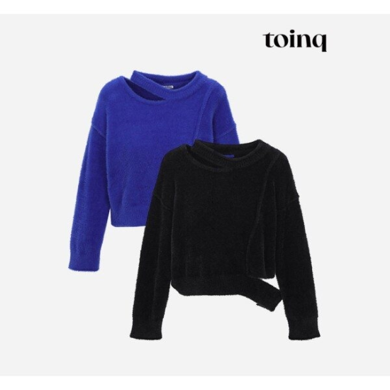 [toinq] 소프트 컷아웃 라운드 스웨터(T239MSW909W)