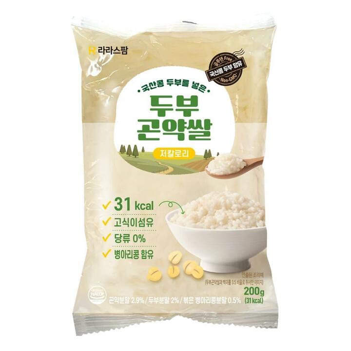 [31Kcal] 라라스팜 저칼로리 두부곤약쌀 200gX5봉