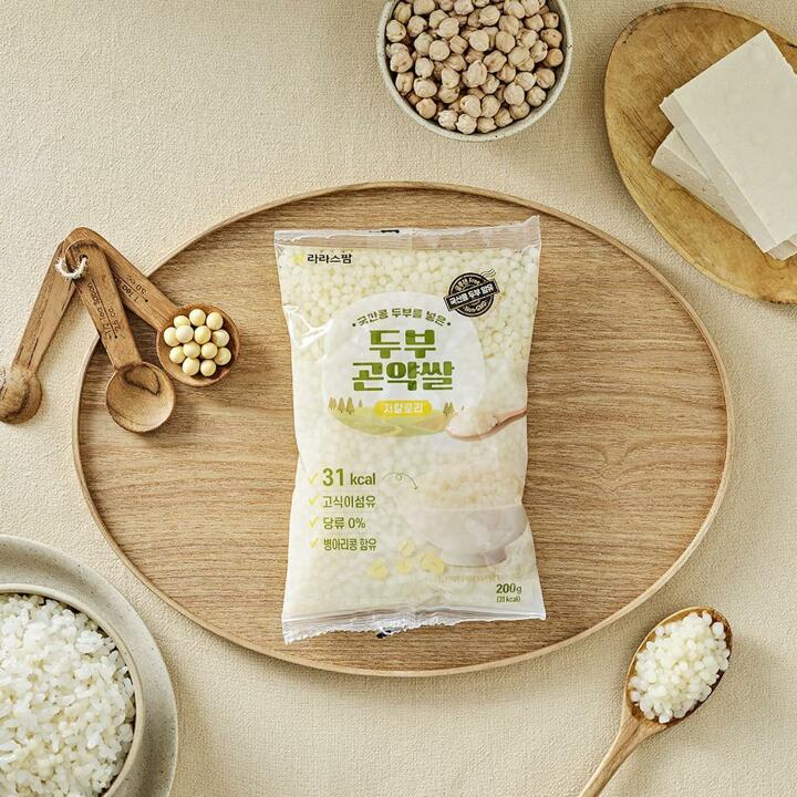 [31Kcal] 라라스팜 저칼로리 두부곤약쌀 200gX5봉