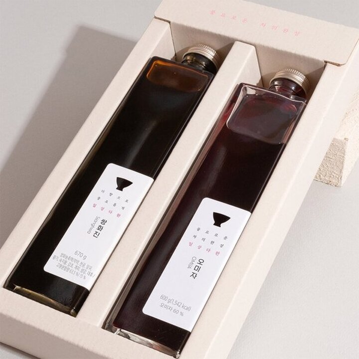 (신세계본점)[매장배송] 프리미엄 수제청 2종 선물세트 (오미저청/쌍화진 + 쇼핑백 증정)