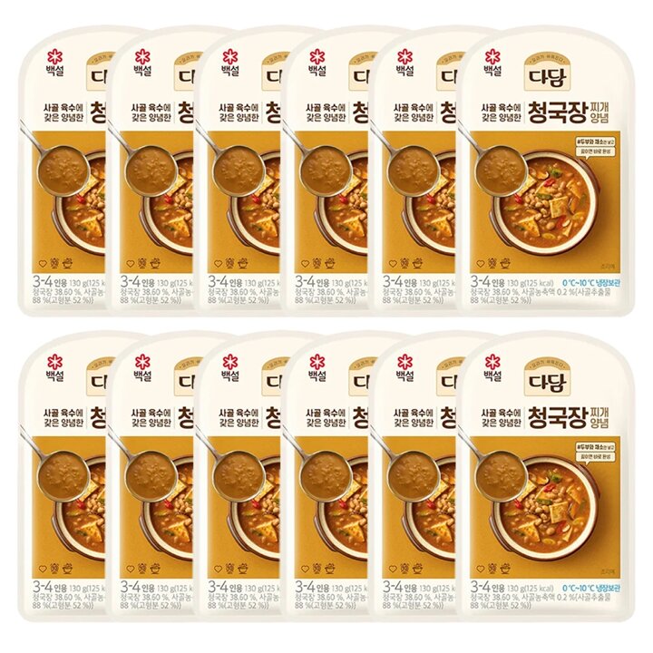 CJ 백설 다담 청국장찌개양념130g x12개