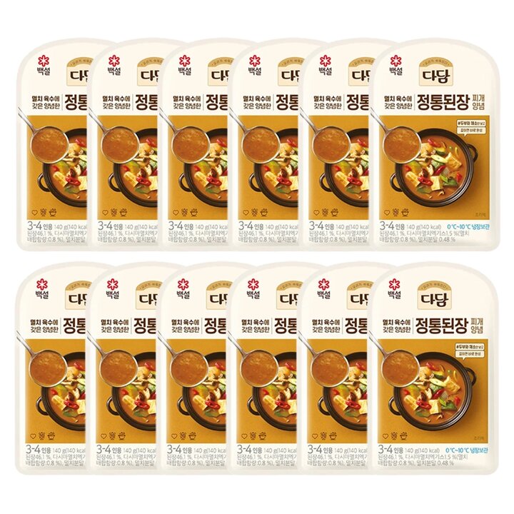CJ 백설 다담 정통된장찌개양념140g x12개