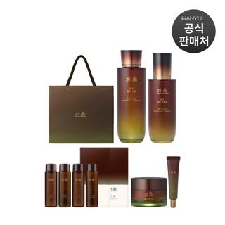 [내일도착/스킨+에멀전 100ml 추가]한율 송담 탄력 기초 세트(스킨+에멀전+아이크림+크림)