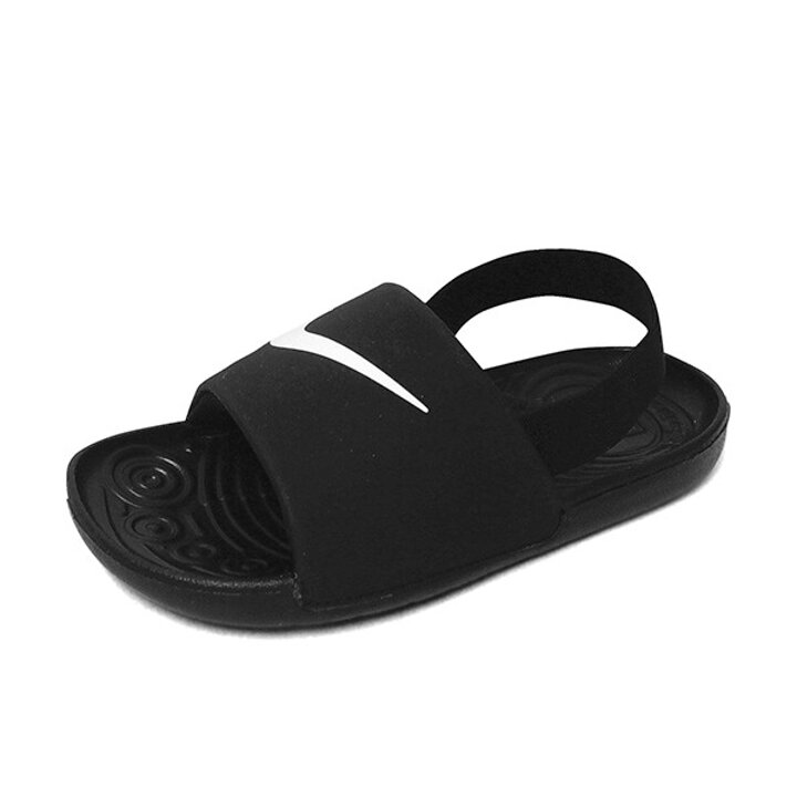 나이키 키즈 카와 샌들 슬리퍼 블랙 BV1094-001