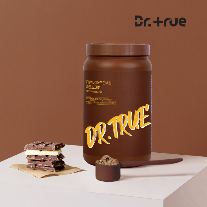 초유 산양유 프로틴 담은 닥터트루 리얼 다이어트 식사대용 단백질 쉐이크 초코맛 750g 25일분