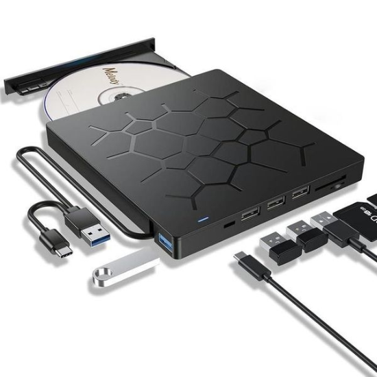 [하프클럽/셀러허브 가전]7in1 USB 3.0 A C타입 외장 ODD CD DVD롬..-P430407763